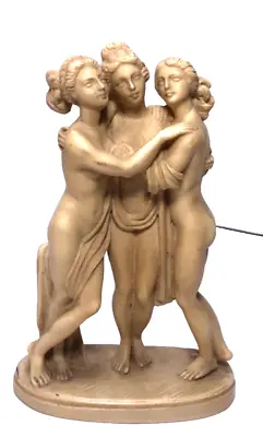 3 Graces Goddesses Figurine Statue Statuette 5” Tall Classical Nudes Mythology • $21