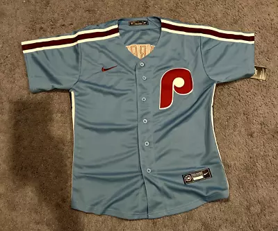 Bryce Harper Vintage Jersey NEW Mens Medium Blue Philadelphia Phillies Stitched • $51.99