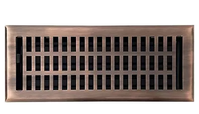 Floor Register Design Vent Cover Steel Rubbed Antique Copper Bronze Metal 12 X 4 • $24.99