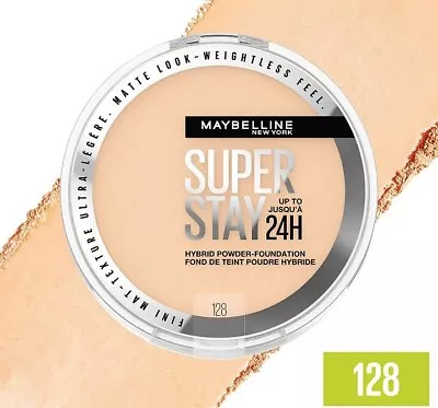 Maybelline Super Stay 24HR Hybrid Matte Finish Powder Foundation Shade 128 • $12.99