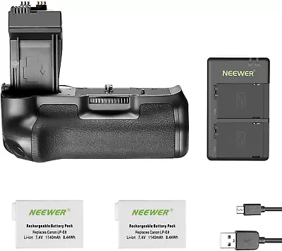 Neewer BG-E8 Replacement Battery Grip For Canon EOS 550D 600D 650D 700D Rebel T2 • $86.95