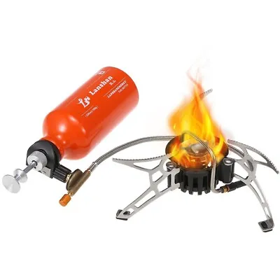 Easy Carrying Multi Fuel Stove With 500ml Gasoline Bottle For Outdoor Cooking • £77.20