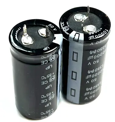 2X Genuine Panasonic 10000uF 50V Fixed Aluminium Electrolytic Capacitor  2PCS • £9.95