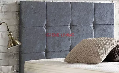 £46.19 • Buy  Crushed Velvet Bed Headboard 12 Cube  20  - Small Double King Superking