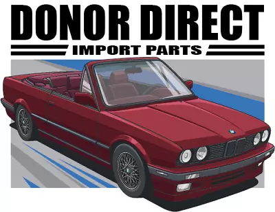 Donor Direct Import Parts E30 Convertible Logo Vinyl Sticker Decal 4  X 3.15  • $5