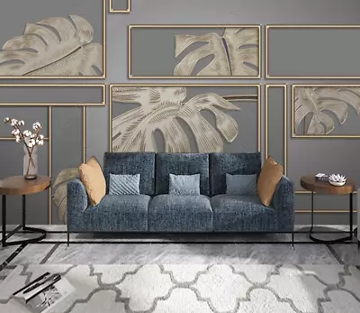 3D Abstract Geometry Leaf Self-adhesive Removable Wallpaper Murals Wall 490 • $39.14