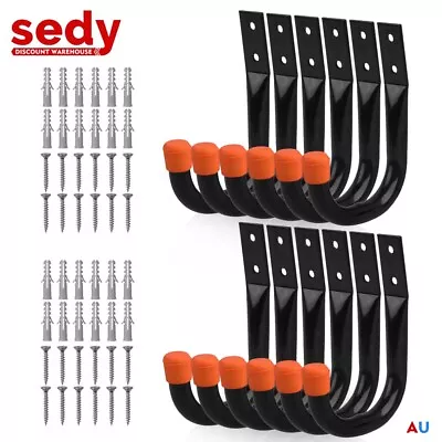 12 Packs Garage Storage Hooks Wall Mount Workshop Organizer Heavy Duty Steel • £12.99