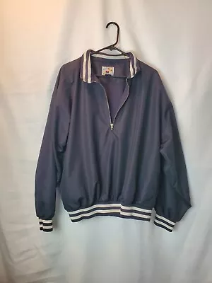 Vintage Cutter And Buck 1/4 Zip Pullover Windbreaker - Navy Large • $18