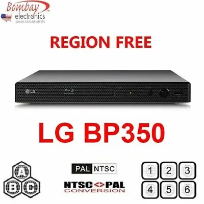 LG BP350 Multi Region Free DVD Blu-ray Disc Player With WiFi Support • $149