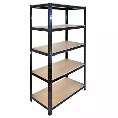 4 X EAZILIFE 1.8m Tall Black 5 Tier Heavy Duty Boltless Metal Shed Shelving Unit • £139.99