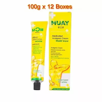 100g X 12Boxes Muay Thai Boxing Crem Pain Muscle Aches Pain Relief Massage Sport • $100.69