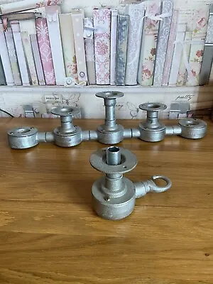 Industrial Large Metal Candelabra And Candle Stick • £18