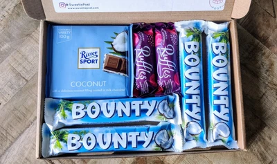 £10.99 • Buy Coconut Chocolate Gift Box Hamper | Ritter Coconut | Coconut Letterbox Present 