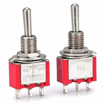 2 Pcs AC SPDT On/Off/ 3 Position Momentary Toggle Switch AC250V/2A/120V/5A MFÖMF • $3.01