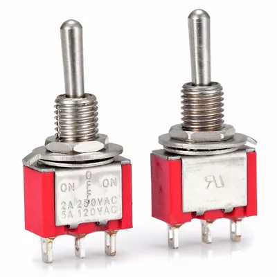 2 Pcs AC SPDT On/Off/ 3 Position Momentary Toggle Switch AC250V/2A/120V/5A MFÖRZ • $7.22