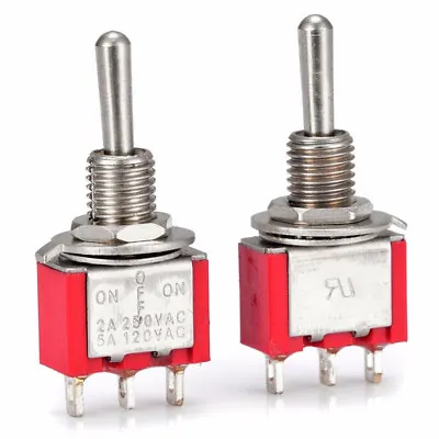 2 Pcs AC SPDT On/Off/ 3 Position Momentary Toggle Switch AC250V/2A/120V/5A #rb • $1.70
