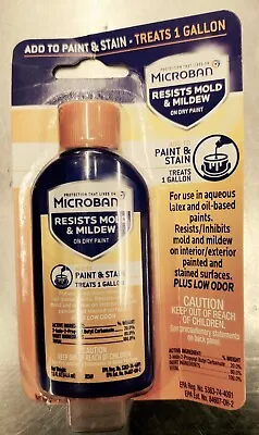 Microban Mold & Mildew  Liquid Paint Treatment Additive For 1 Gal:NEW : Fast S&H • $19.95