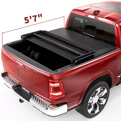 Soft 5.6/ 5.7ft Tri-Fold Tonneau Cover Truck Bed For 2009-2024 Dodge Ram 1500 • $137.93