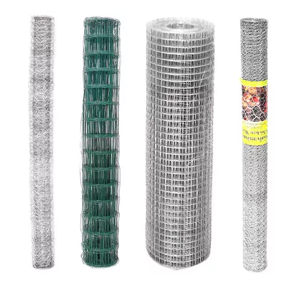 £18.95 • Buy Welded Galvanised Wire Mesh Fencing Chicken Rabbit Aviary Garden Grid Fence Roll