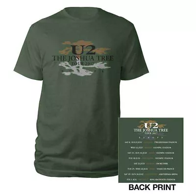 U2 Joshua Tree Logo 2017 T-Shirt Green New • $23.34