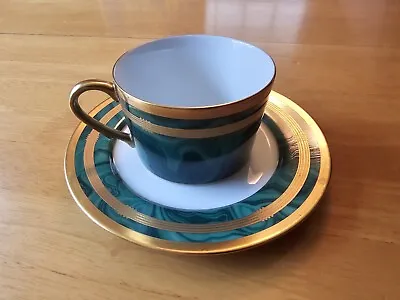 Christian Dior Malachite Fine China - Green Cup & Small Plate (Not Saucer) • $39.99