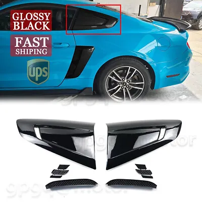 For Ford Mustang 15-22 V3 Style Side Quarter Window Louvers Rear Sun Shade Cover • $94.99