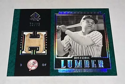 2003 SP Legendary Cuts Historic Lumber Babe Ruth Bat Relic /75 Green Yankees • $299.99