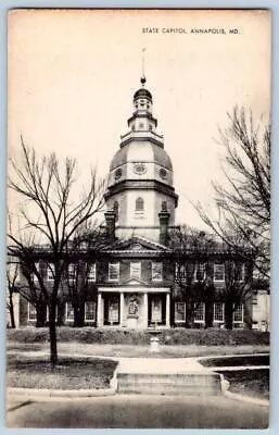 1930-50's ANNAPOLIS MD MARYLAND STATE HOUSE CAPITOL VINTAGE MAYROSE POSTCARD • $9.95