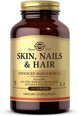 Solgar Skin Nails And Hair Formula 120 Tablets Dietary Supplement For Vegetarian • £18.99