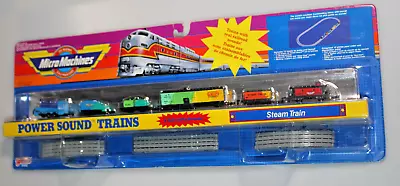 Micro Machines Power Sound Trains Steam Train Vintage 1990 Galoob NEW • $91.03