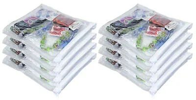 8-Pack Heavy Duty Vinyl Zippered See-Through Storage Bags (Clear) 9  X 11  X 1  • $18.98