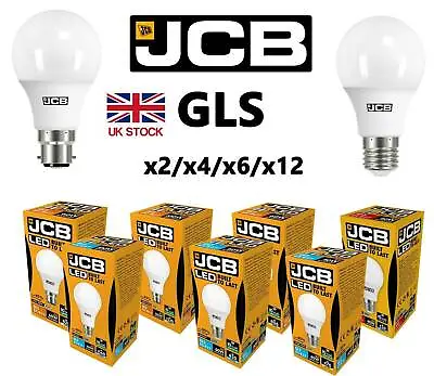 £4.95 • Buy JCB LED GLS Bulbs 6w = 40w 10W = 60W 15w = 100 WATT BC B22 ES E27 3000k/6500k