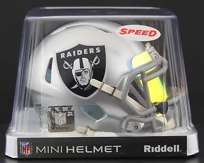 LAS VEGAS RAIDERS NFL Riddell SPEED Mini Football Helmet W/ EYE SHIELD VISOR • $49.95