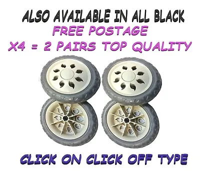 4 X Replacement / Spare Shopping Trolley Wheels (2 PAIRS ONLY) *FREE DELIVERY* • £12.99