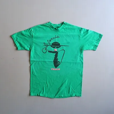 Vintage California Venice Beach  Shirt Green M Adult Medium Mens • $20