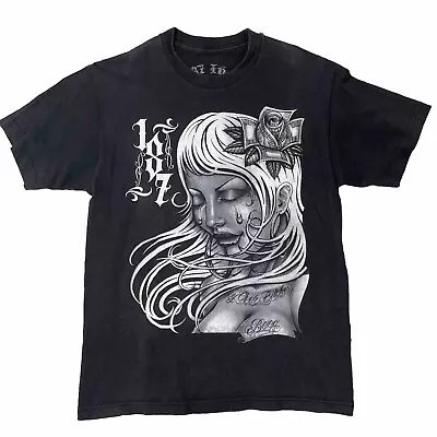 187 Inc Avenue T-shirt Tattoo Style Woman Graphic Mens M Faded Black Grey Print • $49.99