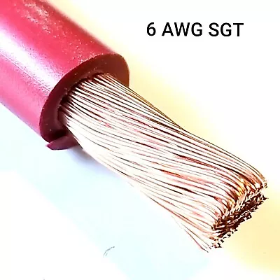 6 Gauge Battery Cable Red SAE J1127 SGT Automotive Power Wire SOLD PER FOOT • $1