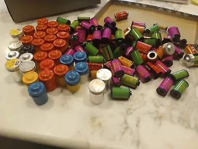 $22.50 • Buy 33 Vintage Kodak 35mm EMPTY Metal Film Canisters ~ Ansco 68 Vintage Films Rolls