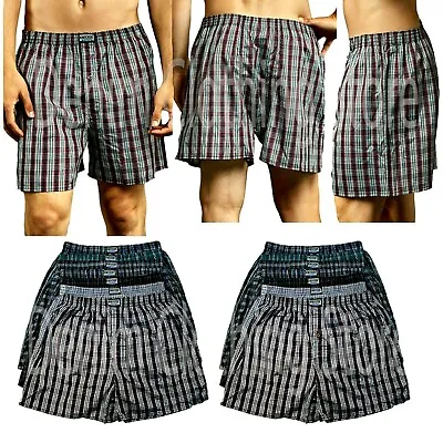 3 6 12 Pack Men Knocker Boxer Trunk Plaid Shorts Underwear Cotton Briefs Lot • $13.95