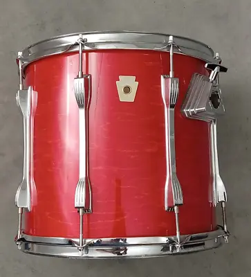 Ludwig Classic 13  Red Lacquer Stain Tom Drum Monroe Badge Nice! • $150