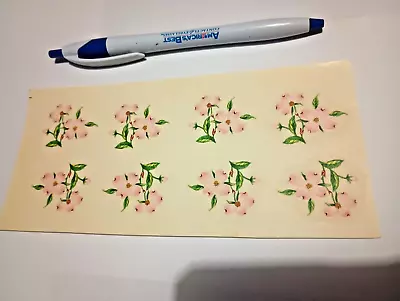 Vintage Water Transfer Ceramic Decals 8 Small Dogwood Flowers • $4