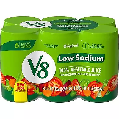 V8 Low Sodium Original 100% Vegetable Juice 5.5 Oz. Can (total Of 24) • $24.49