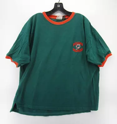 VINTAGE Miami Dolphins Shirt Men XL Green The Edge Football NFL 90s Pullover • $24.99