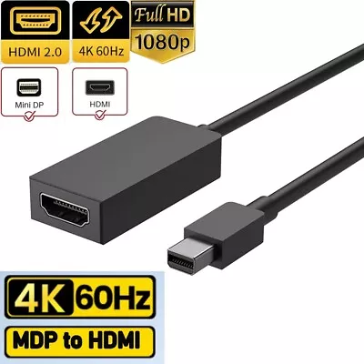 Genuine Mircosoft Surface Mini DisplayPort DP To HDMI 2.0 Cable 1819 Adapter  • $11.98