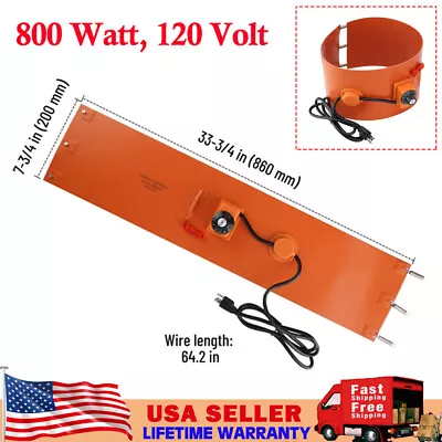 Metal Drum Heater For 5 Gallon Drums Insulated Band Heater 800 Watt 120 Volt • $53.99