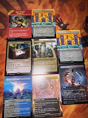 MTG *Rare Land Lot X8 Duel/Tri Colored Magic The Gathering: Extended Art Lot TCG • $26.95