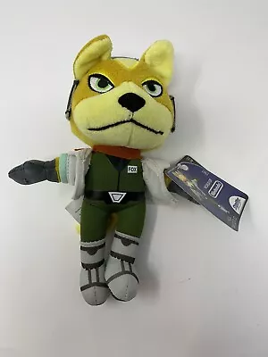 World Of Nintendo Fox McCloud Star Fox Plush 8  Jakks Pacific Soft Toy All Tags • $6