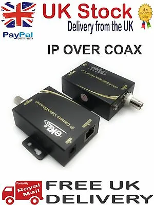 RJ45A Analog Coaxial Converter For IP Camera CCTV Converter To E Adapter • £29.99