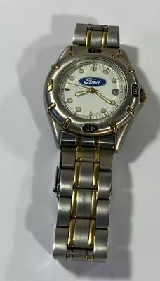 Vtg. Men's Official Licensed Product Watch FORD *Needs Battery* Water Resistant • $14.99