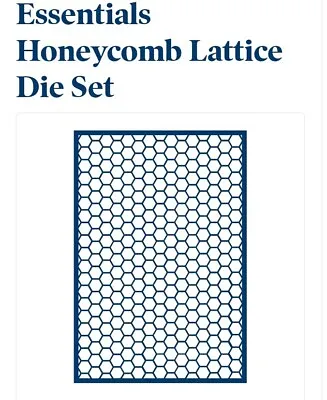 Retired Tattered Lace Metal Cutting Dies Honeycomb Lattice • £10